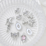 6pcs Sweet Wind Love Bow Pendant DIY Jewelry Charms