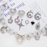 6pcs Planet Moon Series Pendant Zirconium DIY Jewelry Material