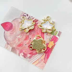 6pcs Colorful Star Pendant for DIY Jewelry Making