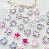 6pcs Colorful Star Pendant for DIY Jewelry Making
