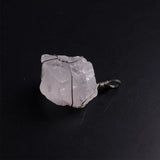 6pcs Fluorite Gemstone Necklace Pendants Reiki Quartz Crystal Charms