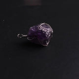 6pcs Fluorite Gemstone Necklace Pendants Reiki Quartz Crystal Charms