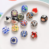 6pcs Japanese Ceramic Beads DIY Ornaments Handmade Necklace Earrings Bead