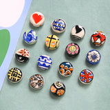 6pcs Japanese Ceramic Beads DIY Ornaments Handmade Necklace Earrings Bead