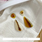 6pcs Japanese Retro Resin Wing Pendant DIY Earrings Accessories