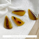 6pcs Japanese Retro Resin Wing Pendant DIY Earrings Accessories