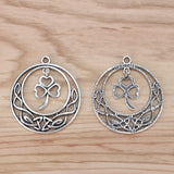 6pcs Large Celtics Knot Shamrock Charms Pendants for Necklace Making