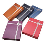 6pcs Lot Jewelry Cardboard Boxes for Christmas Gift with Bowknot