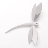 6pcs 55x42x2mm 304 Stainless Steel Dragonfly Pendants with Rhone & 5mm Hole