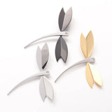 6pcs 55x42x2mm 304 Stainless Steel Dragonfly Pendants with Rhone & 5mm Hole