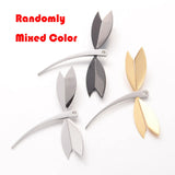 6pcs 55x42x2mm 304 Stainless Steel Dragonfly Pendants with Rhone & 5mm Hole