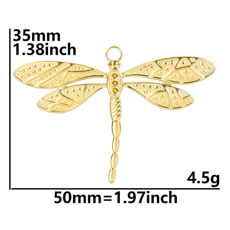 6pcs Animal Flying Dragonfly Pendant DIY Jewelry Making Charms Accessories