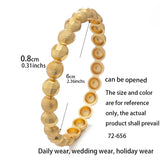 6pcs/Lot Dubai African Metal Bangle Jewelry for Women Girls