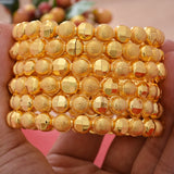 6pcs/Lot Dubai African Metal Bangle Jewelry for Women Girls