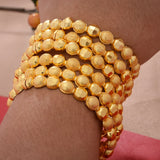 6pcs/Lot Dubai African Metal Bangle Jewelry for Women Girls