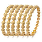 6pcs/Lot Dubai African Metal Bangle Jewelry for Women Girls