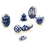 6pcs Tulip/Wooden Shoes & Porcelain Beads for DIY Jewelry Making