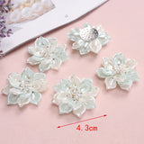 6pcs 4.3cm 3D Floral Beads Hair Clothes Jewelry Crafts DIY Making Accessories