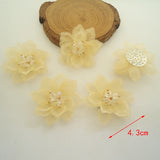 6pcs 4.3cm 3D Floral Beads Hair Clothes Jewelry Crafts DIY Making Accessories