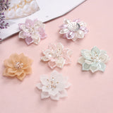 6pcs 4.3cm 3D Floral Beads Hair Clothes Jewelry Crafts DIY Making Accessories