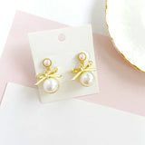 6pcs Alloy Pearl Sun Bow Bracelet DIY Earrings Pendant Material