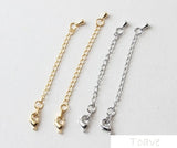 6pcs 18K Copper Plated Extension Chain Lobster Clasp DIY Ornament Accessories