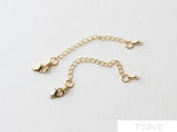 6pcs 18K Copper Plated Extension Chain Lobster Clasp DIY Ornament Accessories