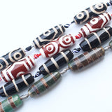 6pcs Dzi Agates 30mm Oval Loose Beads, DIY Jewelry Making