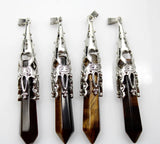 6pcs Natural Gem Stone Pendulum Chakra Amulet Wicca
