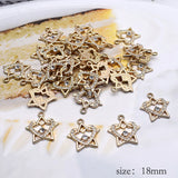 6pcs Zircon Pendant Charms for Jewelry Making DIY Necklace