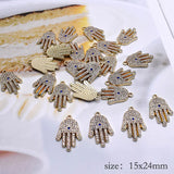 6pcs Zircon Pendant Charms for Jewelry Making DIY Necklace