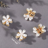 6pcs Mini Pearl Hair Barrettes for Women Girls Flower Pins Clips