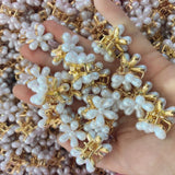 6pcs Mini Pearl Hair Barrettes for Women Girls Flower Pins Clips