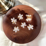 6pcs Mini Pearl Hair Barrettes for Women Girls Flower Pins Clips