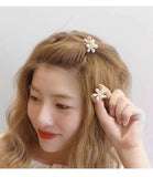 6pcs Mini Pearl Hair Barrettes for Women Girls Flower Pins Clips