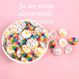 6pcs Mini Umbrella Charms for Dollhouse Pendant Diy Accessory