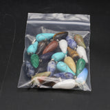 6pcs Natural Stone Pendant Conic Shape Agates Charms for DIY Necklace