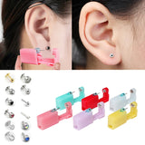 6pcs Multicolor Ear Piercing Gun Kit Asepsis Disposable Healthy Safety Nose Ear
