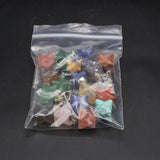 6pcs Natural Agates Anise Star Shape Picture Rose Quartzs Stone Pendant