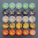 6pcs Chakra Stones Eye of Horus Amulet Symbols amethyst rose quartz
