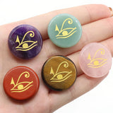 6pcs Chakra Stones Eye of Horus Amulet Symbols amethyst rose quartz