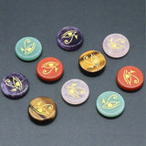 6pcs Chakra Stones Eye of Horus Amulet Symbols amethyst rose quartz
