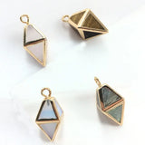 6pcs Gem Stone Beads Pendant Necklace Reiki Opal Tiger Eyes Labradorite
