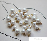 6pcs Natural Shell Hanging Ear Stud Earrings DIY Accessories
