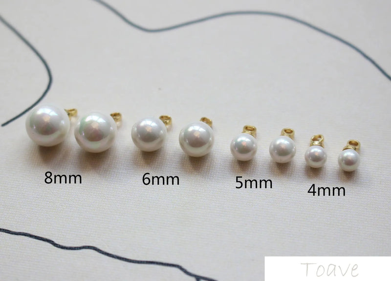 6pcs Natural Shell Hanging Ear Stud Earrings DIY Accessories