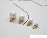 6pcs Natural Shell Hanging Ear Stud Earrings DIY Accessories