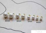 6pcs Natural Shell Hanging Ear Stud Earrings DIY Accessories