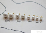 6pcs Natural Shell Hanging Ear Stud Earrings DIY Accessories