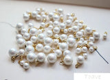 6pcs Natural Shell Hanging Ear Stud Earrings DIY Accessories