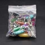 6pcs Agates Alloy Rose Quartzs Pendant Jewelry Making Necklace Earring